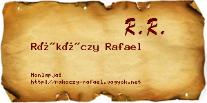 Rákóczy Rafael névjegykártya